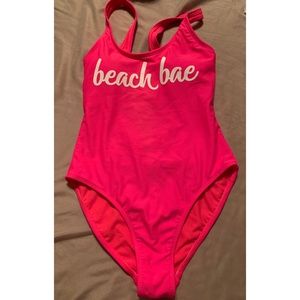 Beach Bae one piece bathing suit